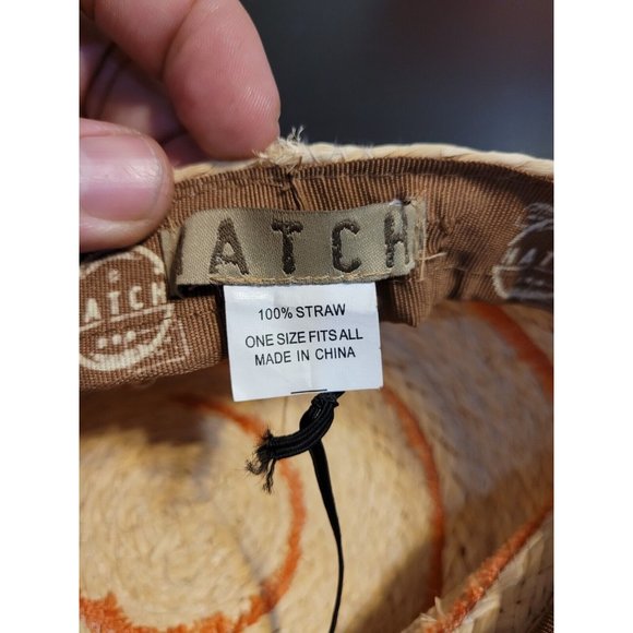 HATCH Straw Ball Cap Orange Tan Women's Hat - Picture 6 of 6